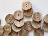 Textile Garden - 15mm Shell Buttons - Laser Wave