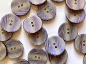 Textile Garden - 15mm Shell Buttons - Laser Wave