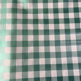 Oil Cloth - Buffalo Check - Metallic Green