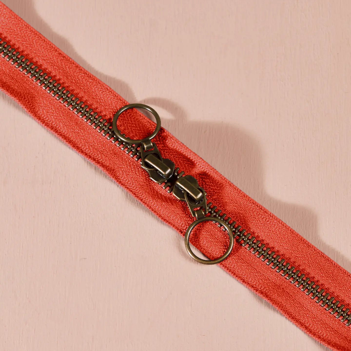 Atelier Brunette - Brass Double Zip Bag Zipper - 23.5 in/60 cm - Various Colors