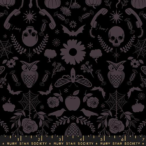 Ruby Star Society - Good Spirits - Creepy Damask - Black