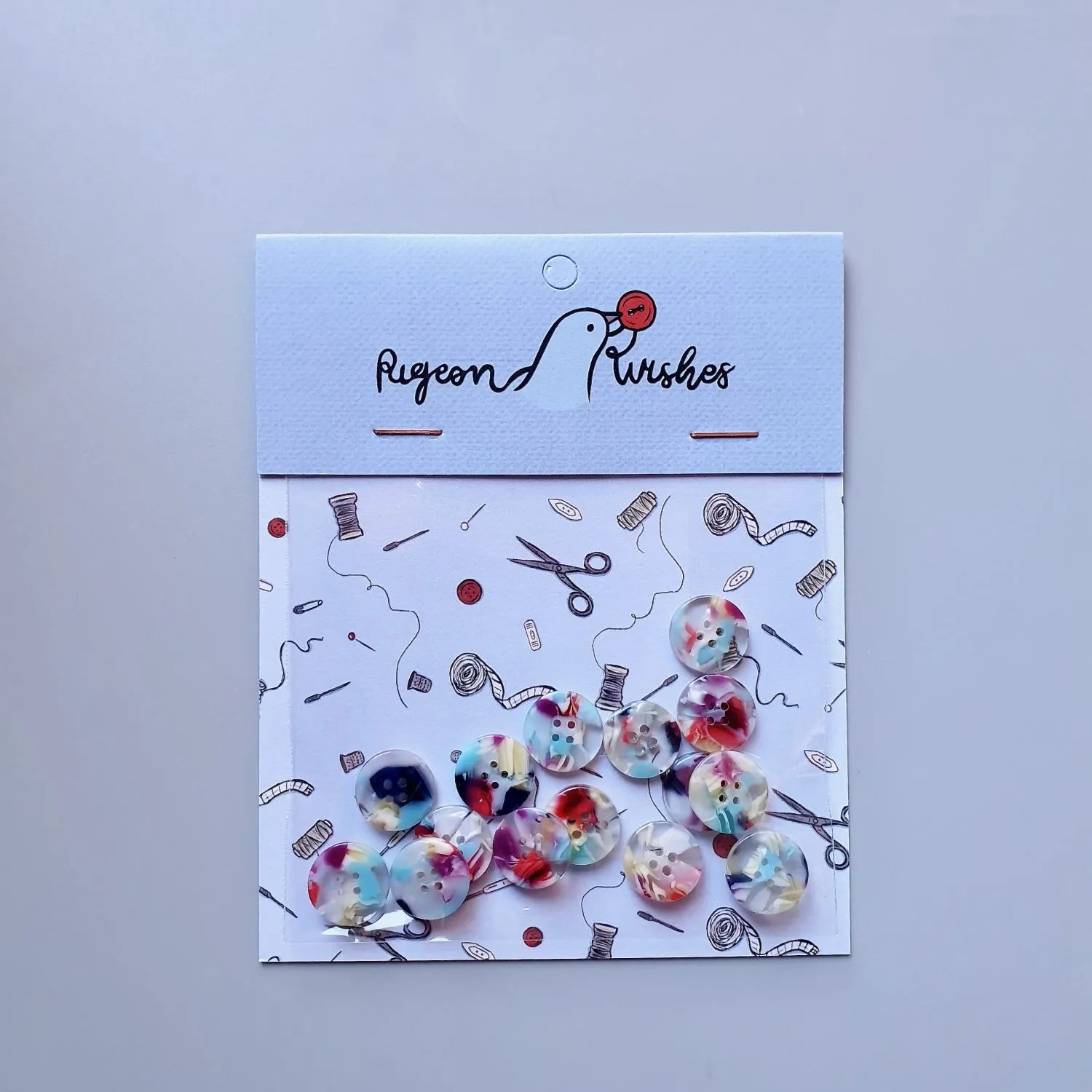Pigeonwishes - 15mm Shirting Button Set - Various Colors/Shapes