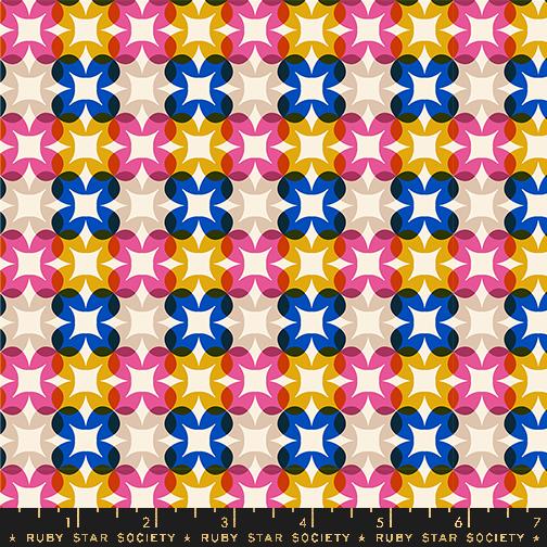 Ruby Star Society - Woodland Park - Flower Plaid - Blue Ribbon