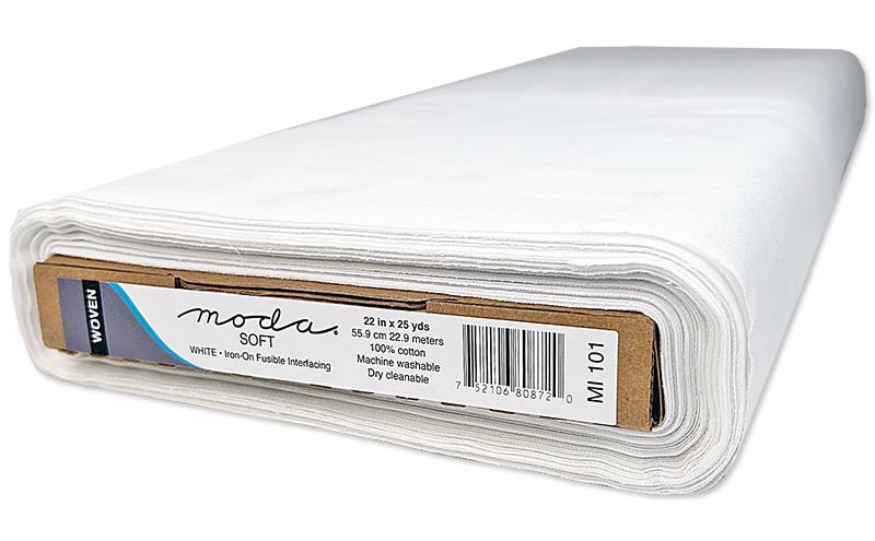 Moda - Soft Woven Fusible Interfacing - White