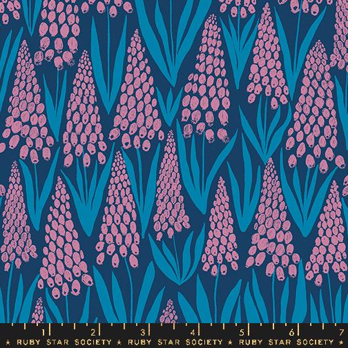 Ruby Star Society - Endpaper - Bluebell - Dark Blue