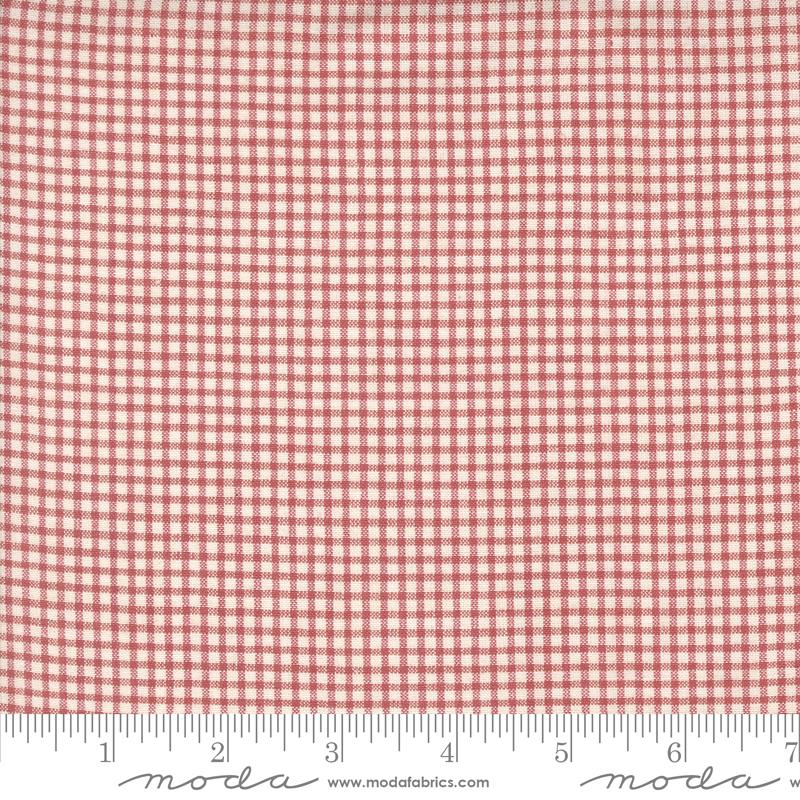 Moda - French General Woven Gingham - Garance Pearl - Red - 1/8" Check