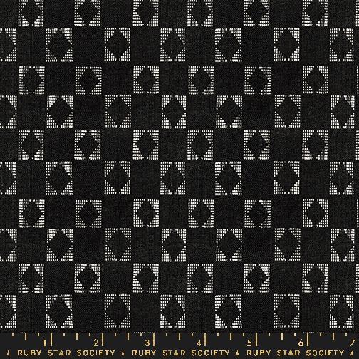 Ruby Star Society - Warp and Weft - Ooh Lucky - Jacquard - Soft Black