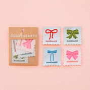 Sarah Hearts - Bows Woven Labels