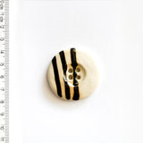Ceramic Button - Black Stripe