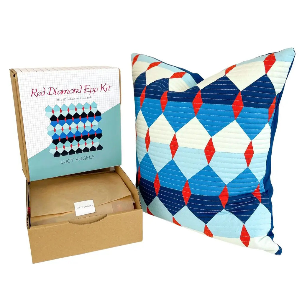 Lucy Engels - Red Diamond EPP Quilted Pillow Craft Kit