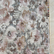 Hokkoh - Seersucker Cotton Lawn - Drippy Floral - Gray & Blush