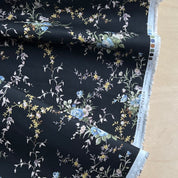 Hokkoh - Cotton Lawn - Blue & Black Floral