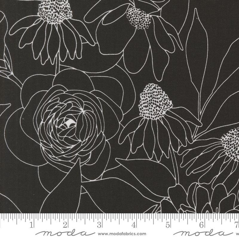 Moda - Botany - Etched Floral - Ink