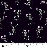 SALE - Andover - Ghostly Garden - Skeleton Jig - Black