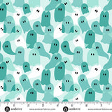 SALE - Andover - Ghostly Garden - Ghost Party - Aqua