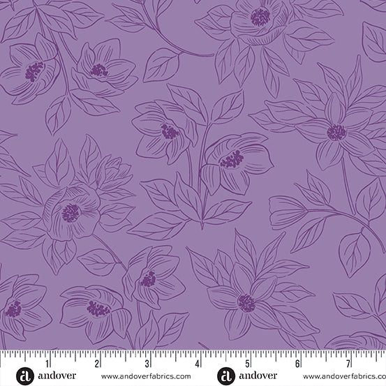 Andover - Color Me Pretty - Flora - Lavender