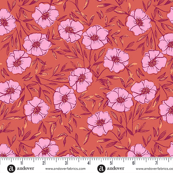 Andover - Petals and Stitches - Bouquet Bliss - Rust