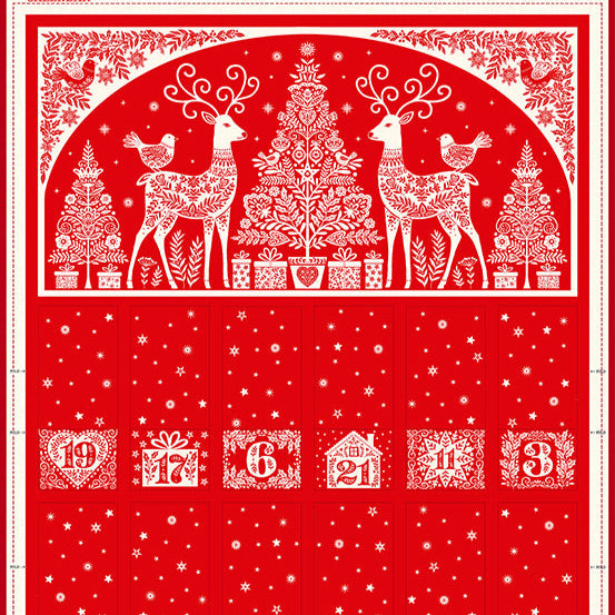 Makower - Scandi - Advent - Red