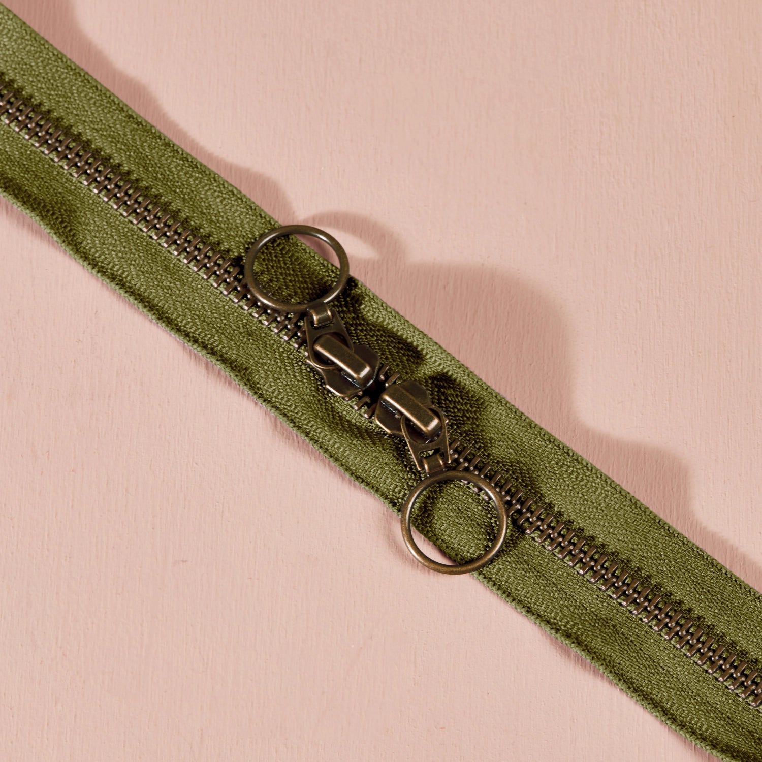 Atelier Brunette - Brass Double Zip Bag Zipper - 23.5 in/60 cm - Various Colors