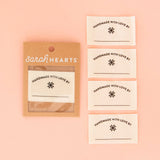 Sarah Hearts - Organic Cotton, Write-In Sewing Label - Handmade With Love