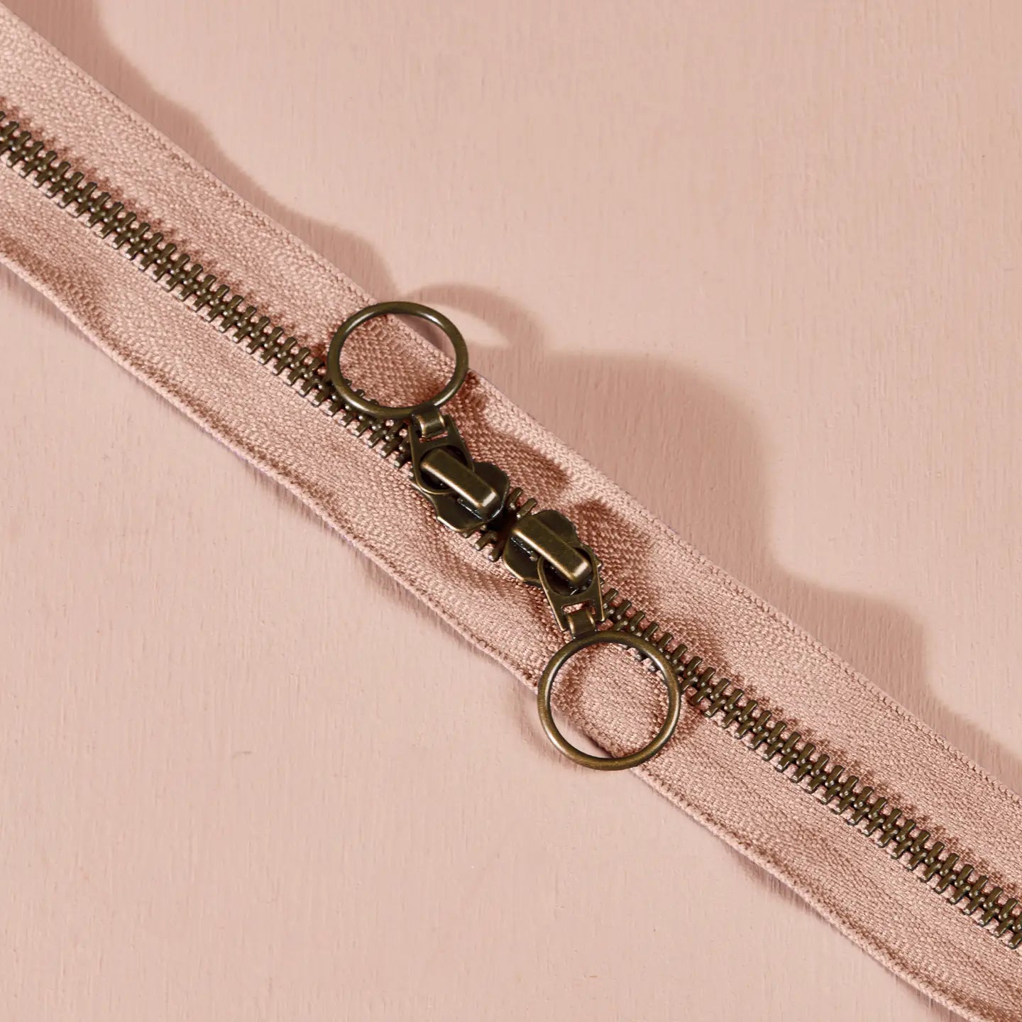 Atelier Brunette - Brass Double Zip Bag Zipper - 23.5 in/60 cm - Various Colors
