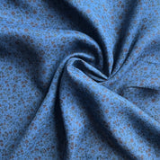Hokkoh - Linen Sheeting - Small Busy Floral - Medium Blue