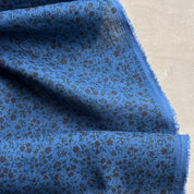 Hokkoh - Linen Sheeting - Small Busy Floral - Medium Blue