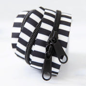 Stitch Supply - Black and White Stripe Zippers - 30" - Various Colors