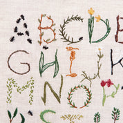 Miniature Rhino - Nature Inspire Alphabet Embroidery Sampler