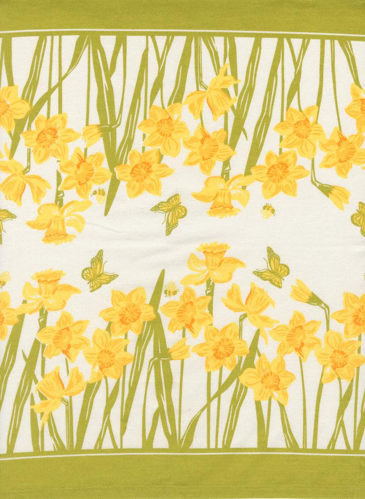 Moda - 16" Cotton Toweling - Classic Retro Floral - Daffodil