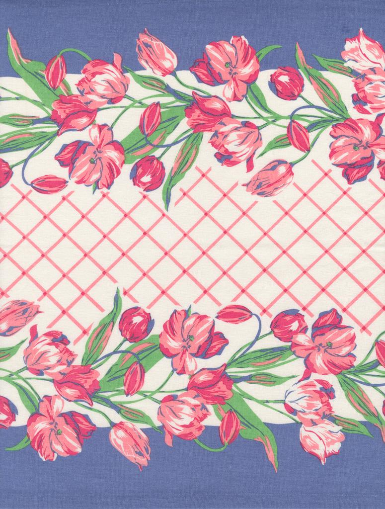 Moda - 16" Cotton Toweling - Classic Retro Floral - Tulips