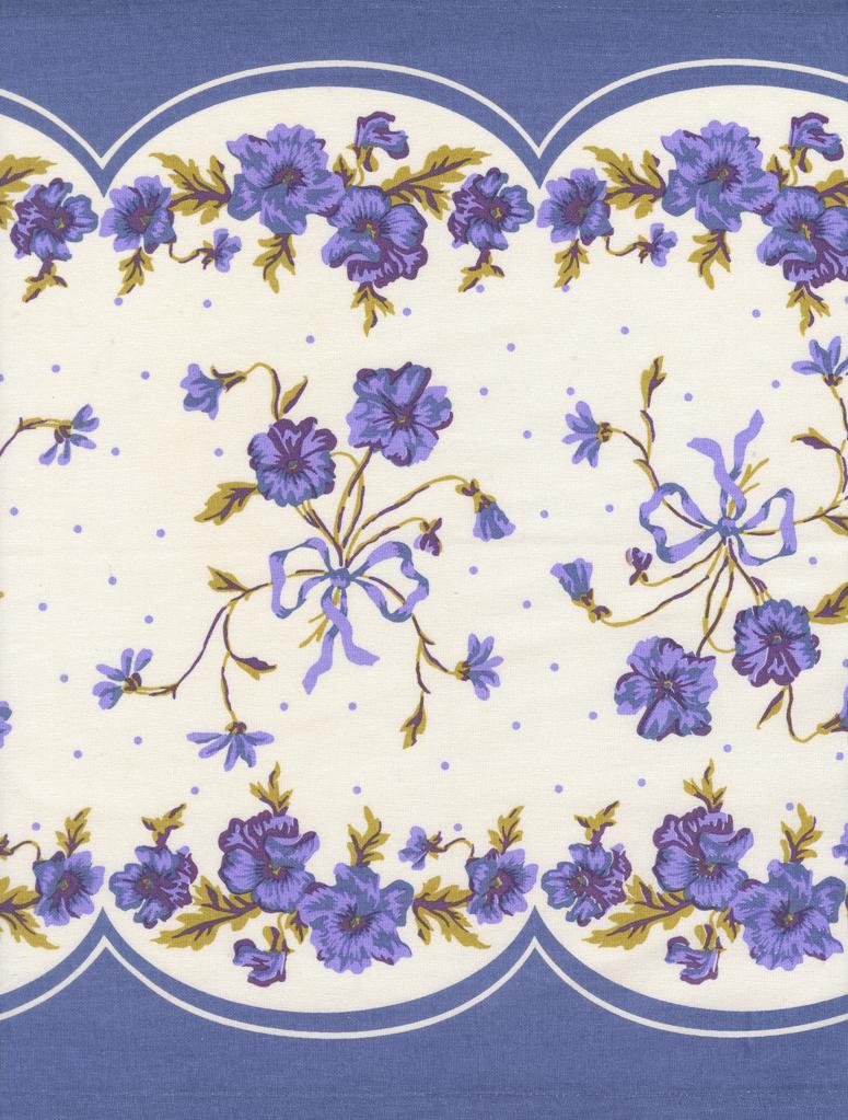 Moda - 16" Cotton Toweling - Classic Retro - Floral Pansy