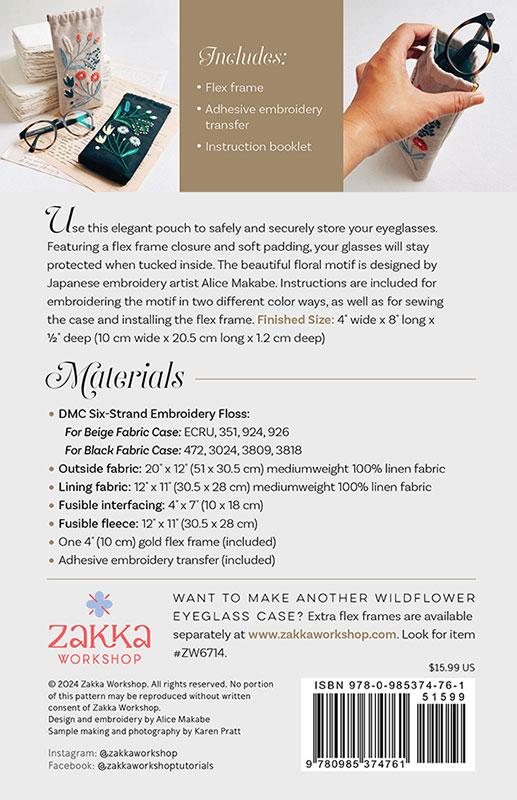 Zakka Workshop - Wildflower Eyeglass Case Kit