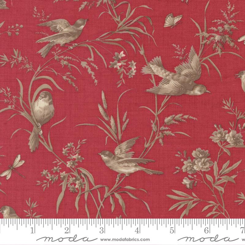 Moda - French General - Joie De Vivre - Moineau - Rouge