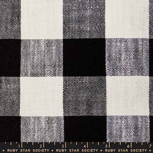 Ruby Star Society - Sunshine Toweling - Large Check - Black