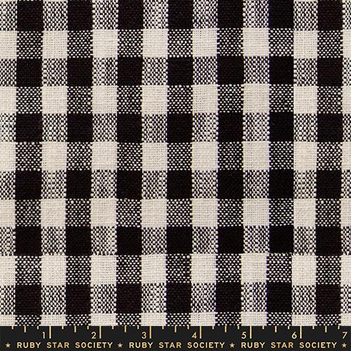 Ruby Star Society - Sunshine Toweling - Small Check - Black