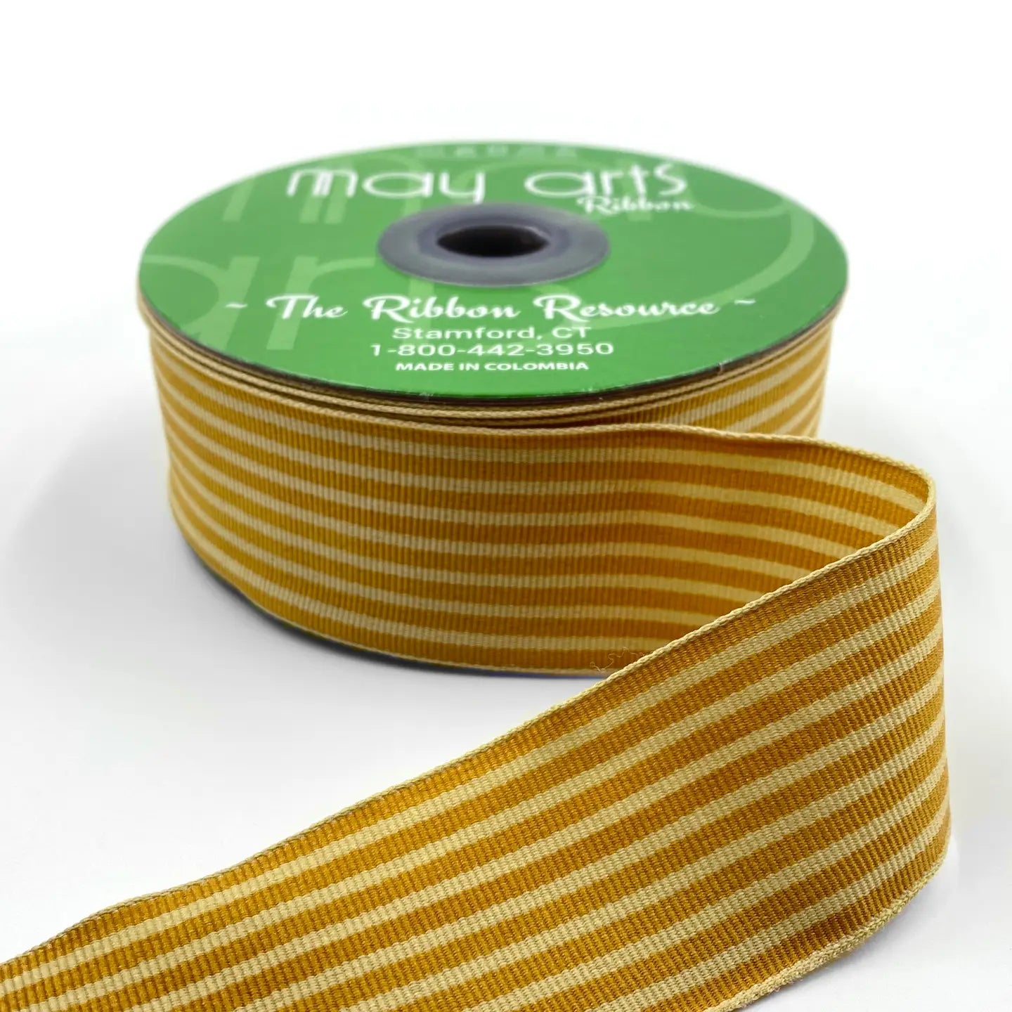 May Arts Ribbon - 1 1/2" Grosgrain - Striped - Various Colors