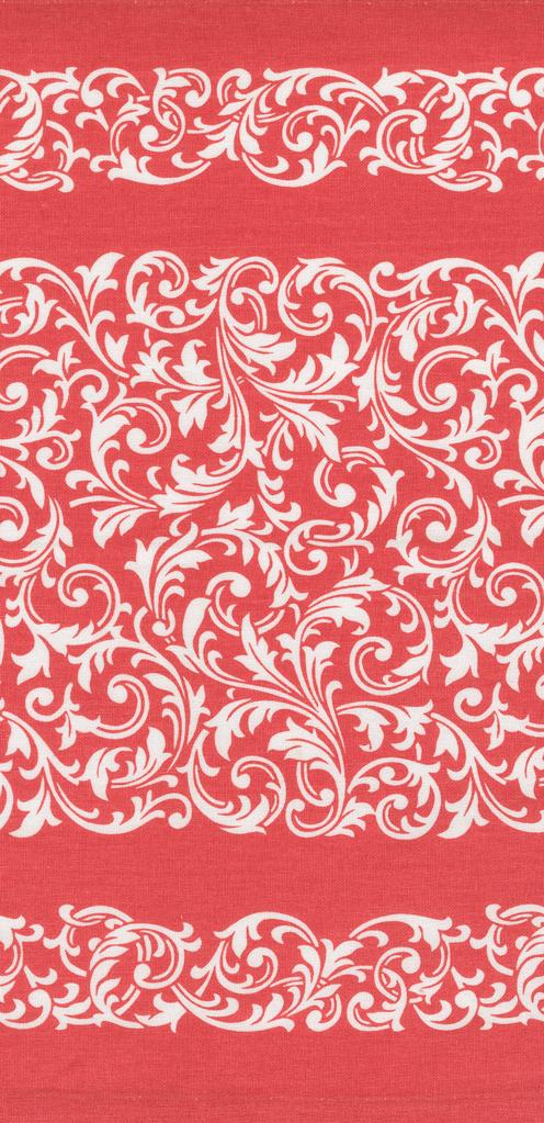 Moda - 16" Cotton Toweling - Rosie - Scroll - Red