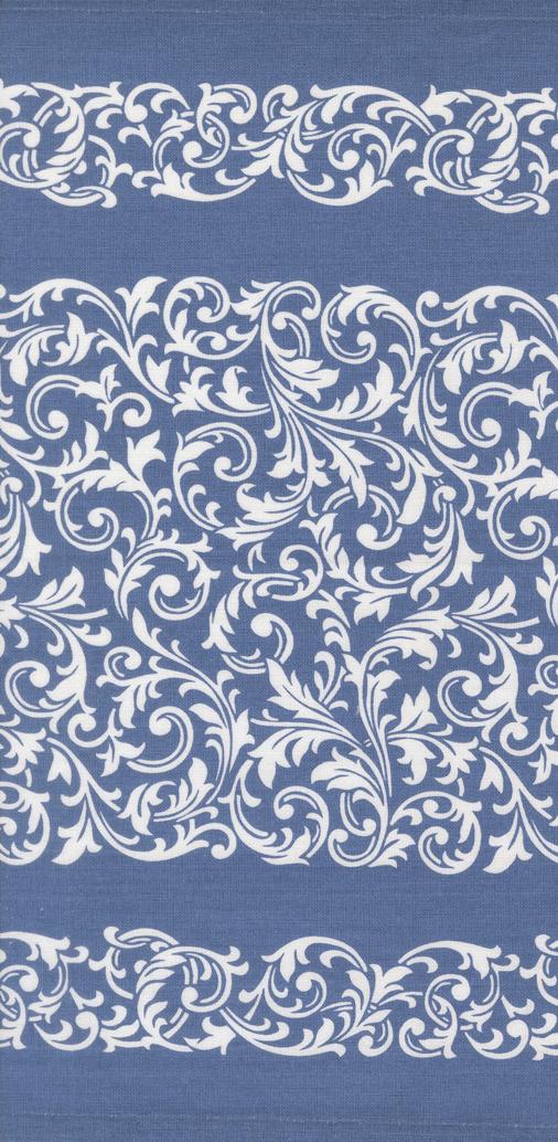 Moda - 16" Cotton Toweling - Rosie - Scroll - Blue