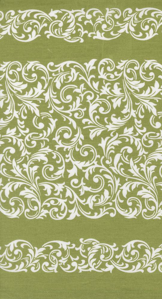 Moda - 16" Cotton Toweling - Rosie - Scroll - Green