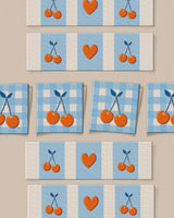 Matchy Matchy Sewing Club - Cherry Square and Rectangle Woven Labels