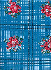 Oil Cloth - Bouquet - Blue