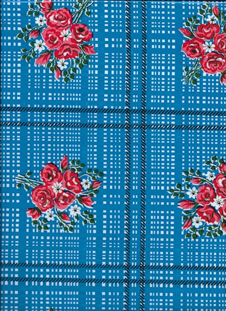 Oil Cloth - Bouquet - Blue