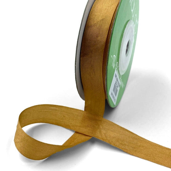 Hand-Dyed Silk Ribbon - 1/2" - Pale Gold