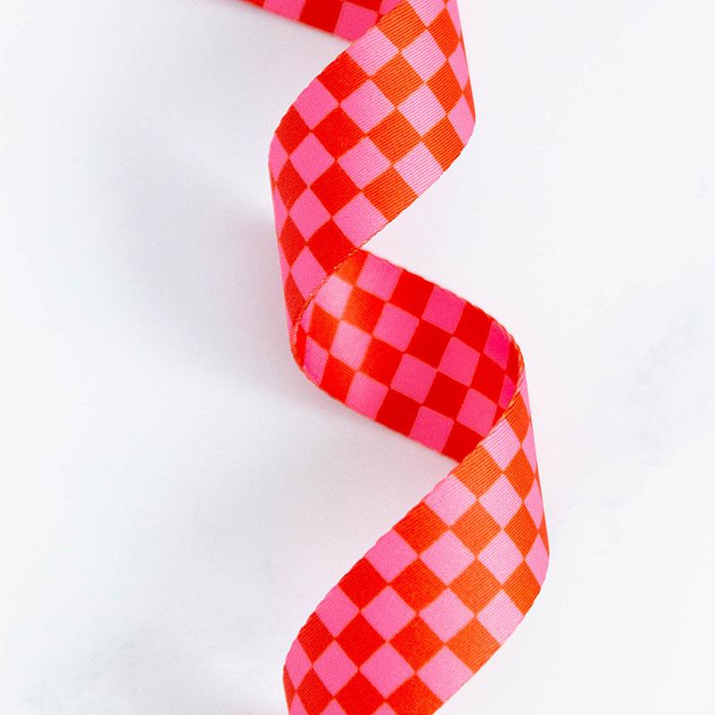 2" Webbing - Checker Strawberry