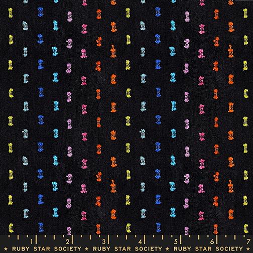 Ruby Star Society - Warp Weft Mystic Fable - Flicker - Black