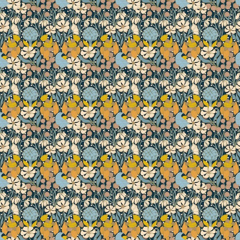 Figo - Bramble & Bloom - Bramble Bush - Navy