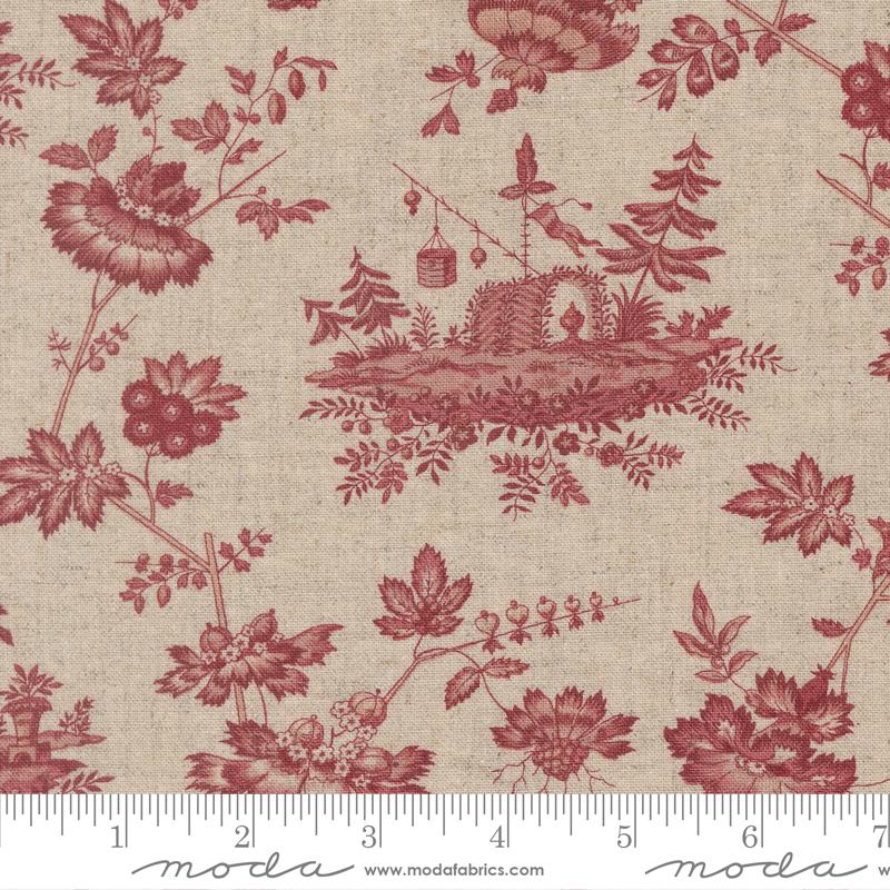 Moda - Cotton Linen Canvas - Fleur de Paris - Mochi Pearl - Gara