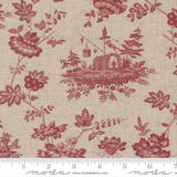 SALE-Moda - Cotton Linen Canvas - Fleur de Paris - Mochi Pearl - Gara
