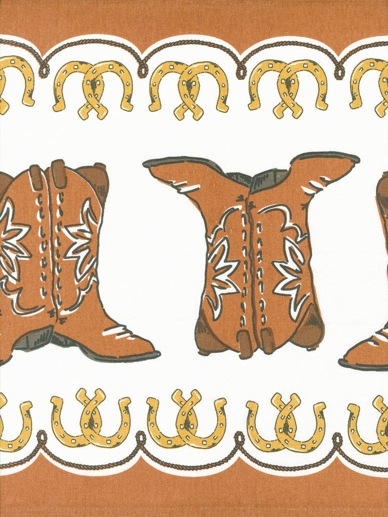 Moda - 16" Cotton Toweling - Classic Retro - Cowboy Boots